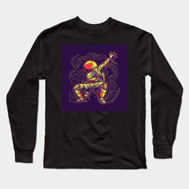 astronaut-break-dance Long Sleeve T-Shirt by irelandefelder